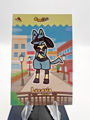 Lucario #448 - Cracked Ice Holo - Smile Card Database- Pokemon