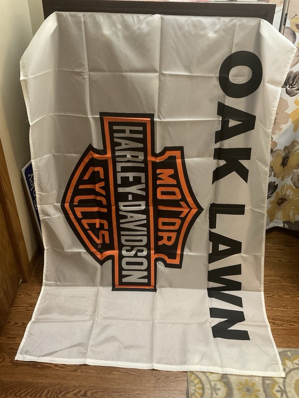Harley Davidson RARE 1 Of A Kind Collectible Dealership Flag