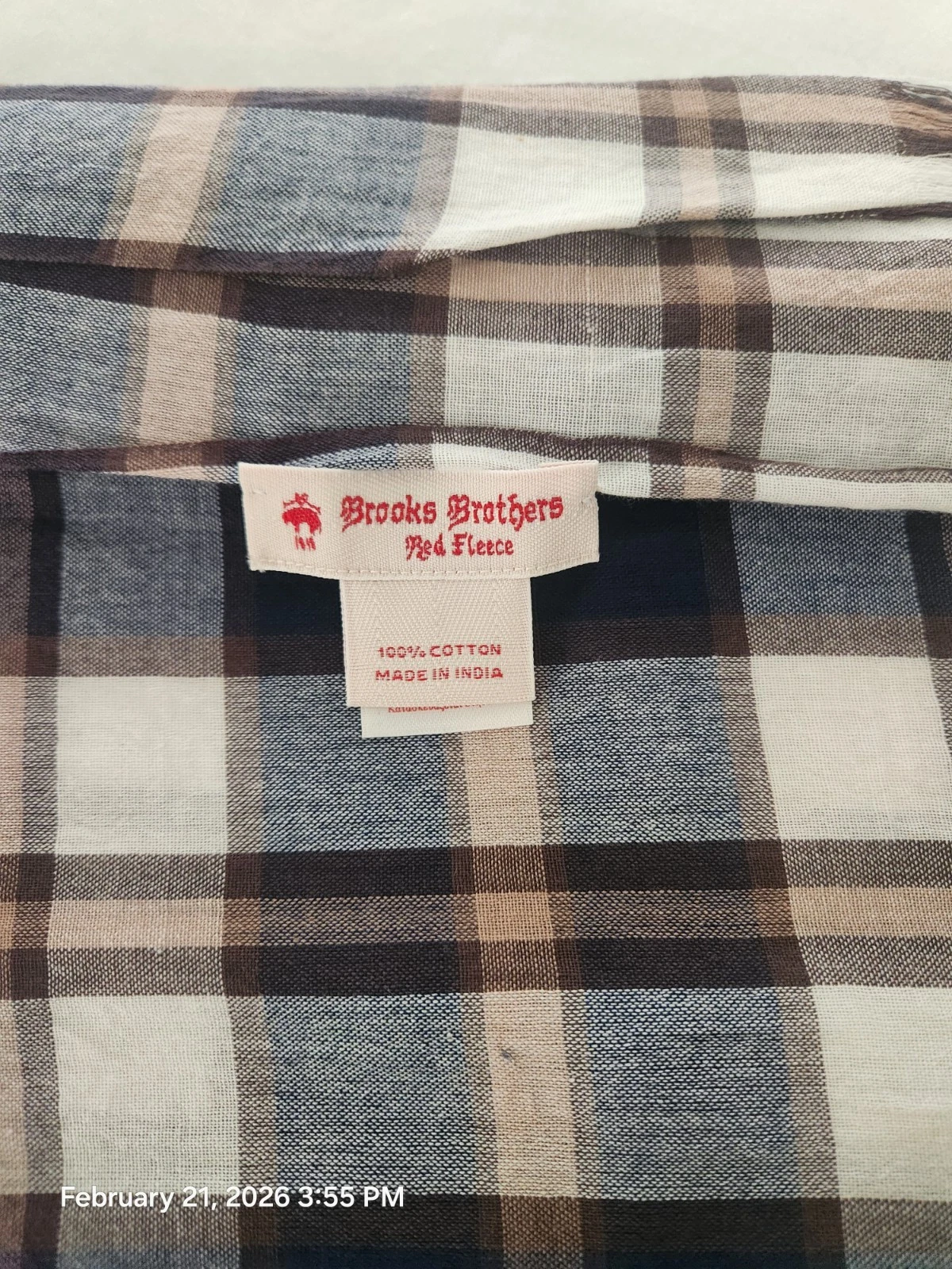 Brooks Brothers Red Fleece Scarf