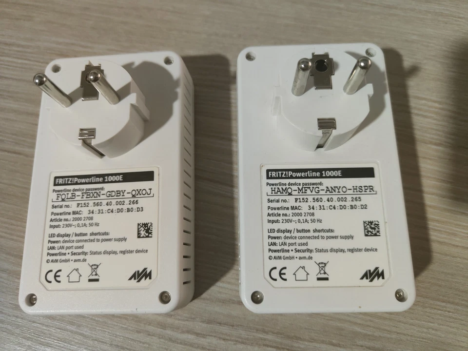 AVM FRITZ!Powerline 1000E – Kit 2 pezzi (UNO FUNZIONANTE) con scatola - Image 3 of 4