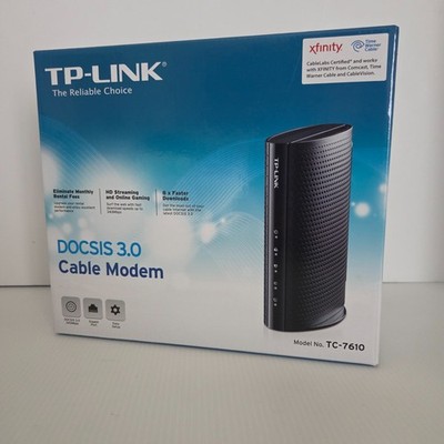 TP-Link TC-7610 DOCSIS 3.0 High-Speed Cable Modem with Power Supply Excellent