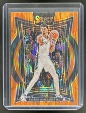 2024-25 Panini Select Victor Wembanyama Concourse Orange Flash Prizm #9 Spurs