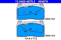 Ate 13.0460-4879.2 Bremsbelagsatz, Scheibenbremse FüR Audi Porsche