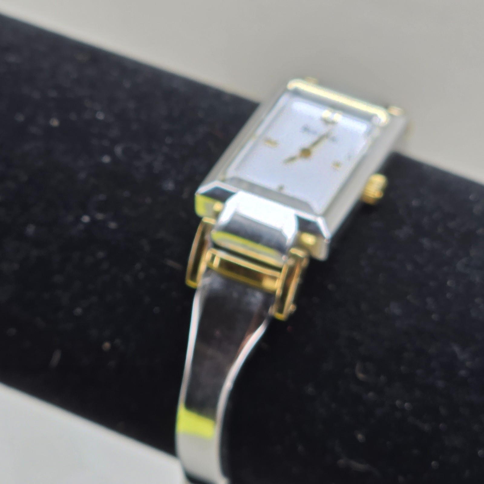 Bulova Quartz Watch Rectangular Two Tone Stainles… - image 6