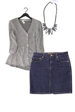 Completo moda donna taglia S con Zara camicetta taglia S e collana