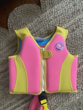 Pottwal Swim Vest for Kids - Swim Jacket Size Small Pink/yellow
