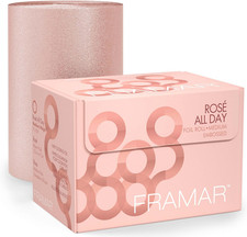 Framar Rosé Embossed Roll Hair Foil, Hair Foils for Highlighting, Foils for Foi