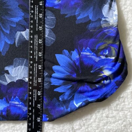 Karen Kane tunica floreale colorata blu/nero donna 1X made in USA - Foto 7 di 7