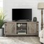 manor park farmhouse barn door tv stand for tvs up to 65", grey wash