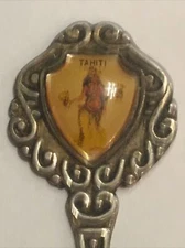 Vintage Souvenir Spoon Collectible Tahiti