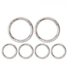 Chrome Modern 5 or 6 Gauge Trim Ring Set