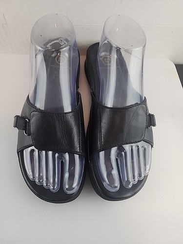 Sandalias Rockport Mujer Cuero Negras Sin Cordones Punta Abierta Talla 8M - Imagen 3 de 7