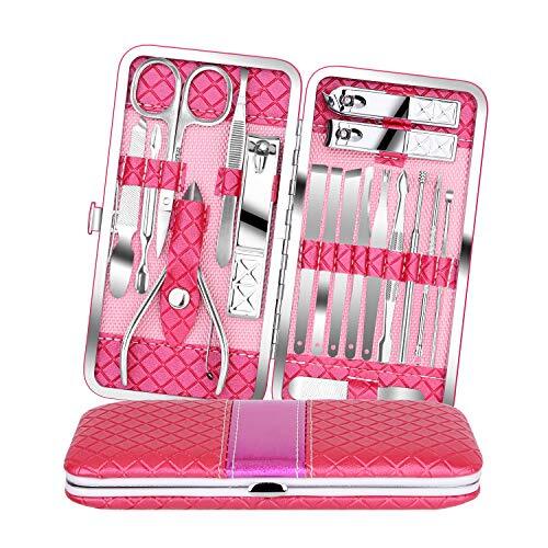 Juego de cortaúñas de 18 piezas Kit de manicura y pedicura Cuido de uñas - Imagen 1 de 8