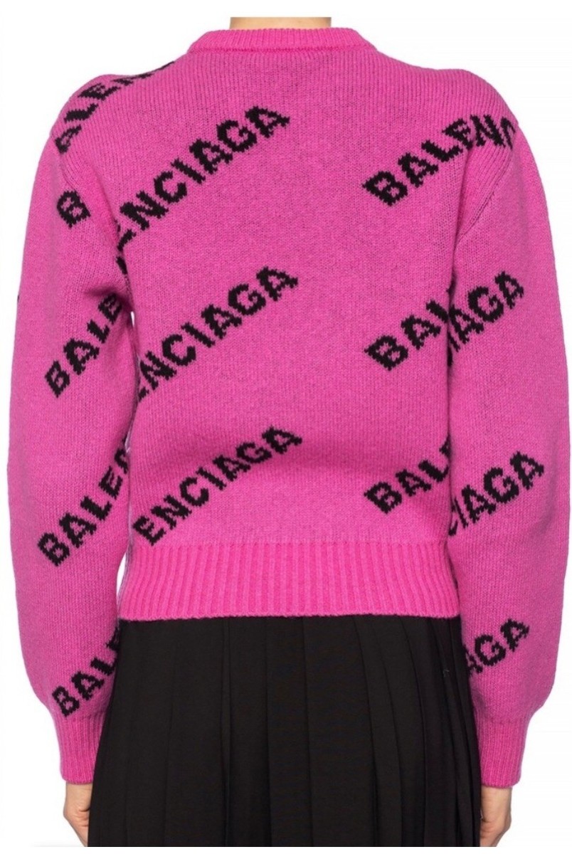 【100%本物】BALENCIAGA ロゴ入り ピンク クロップドセーター s-l1200.jpg
