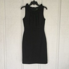 J. Crew Factory Leigh Wool Blend Sleeveless Sheath Dress Color Black Size 2