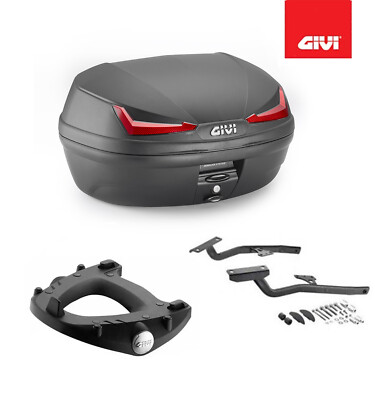GIVI Set Bauletto Black E455N + Brackets Yamaha FZ6 600 Fazer 2004 2005