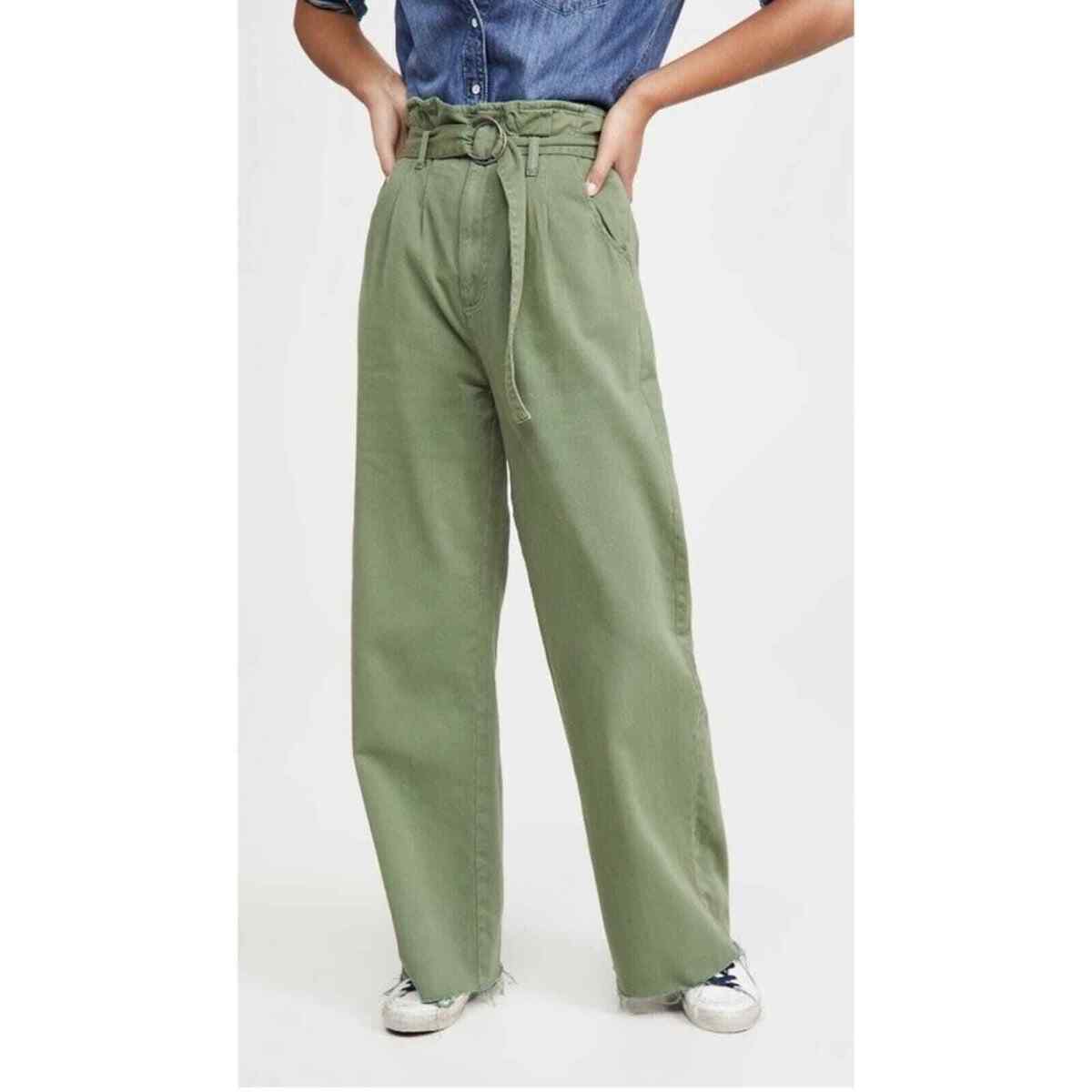 美しい NEW Boyish Pants Trouser Paperbag Leg Straight Wide Clancy 小物
