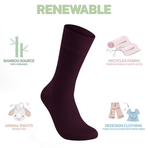 Elchee Wear 4 Paar Bambussocken. Weiche, atmungsaktive Bio Crew Socken für Herren & Damen. - Bild 40 von 53