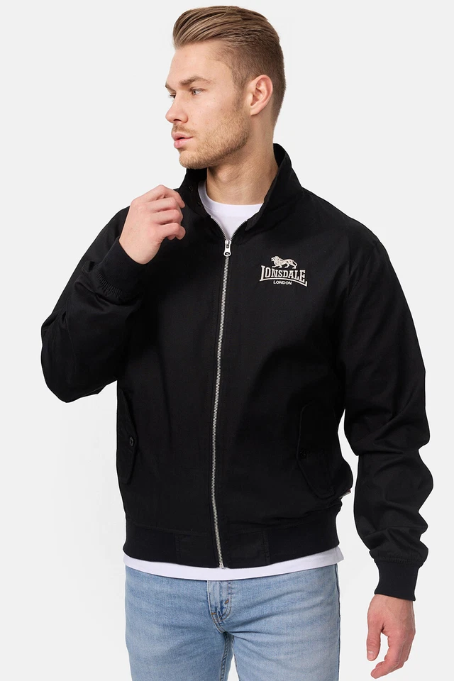 Lonsdale London Harrington Jacket Black New S M L XL 2XL 3XL Bomber 110538 - Image 4 of 4