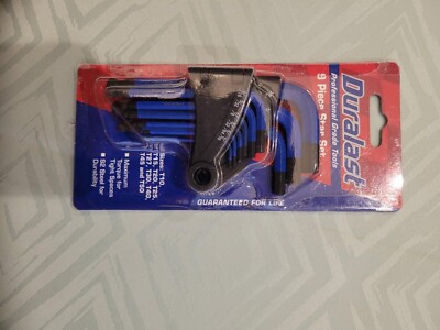 DURALAST 9 PIECE SET TORX WRENCHES T10 T15 T20 T25 T27 T30 T40 T45 T50 - STAR