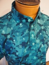 G/FORE Performance Fabric Camo Skulls Tees Slim Fit Polo Golf Shirt NWT S 120