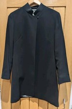 St Michael By M&S Black Single Button Coat/Blazer Size UK 12 Petite Fit Long