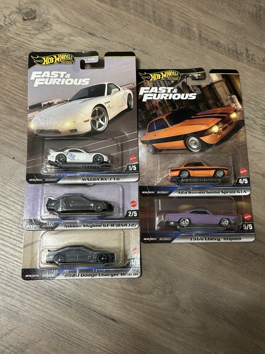 Hot Wheels Fast & Furious Premium 2025 K Set of 5 Cars HNW46-956K