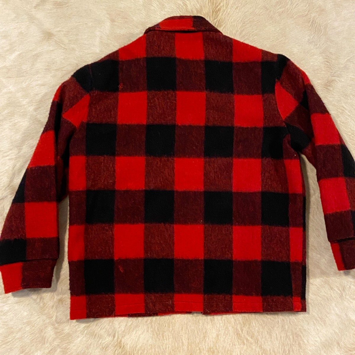 VINTAGE Woolrich Pile Fleece Lined Buffalo Plaid Wool Coat Men's VINTAGE Woolrich Pile Fleece Lined Buffalo Plaid Wool Coat Men's