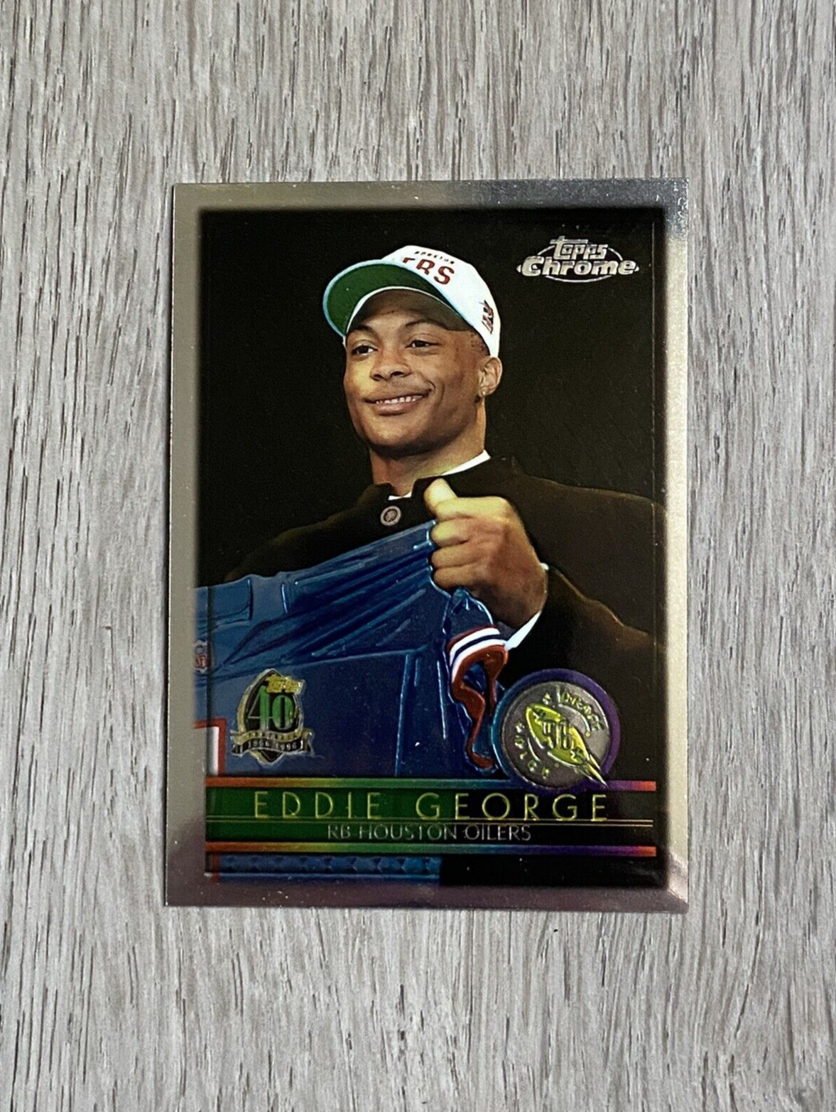 1996 NFL Topps Chrome Football | Eddie George RC | #162 | Houston Oilers