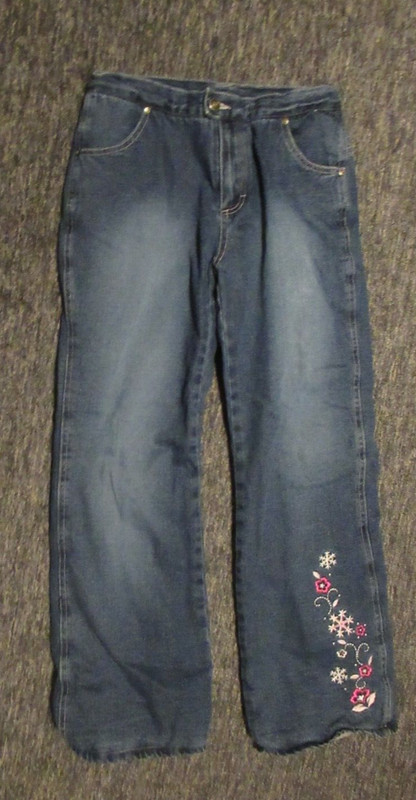 GUIDE SERIES GIRLS FLEECE LINED JEANS SIZE M MEDIUM COTTON & POLY WAIST 26 In 25