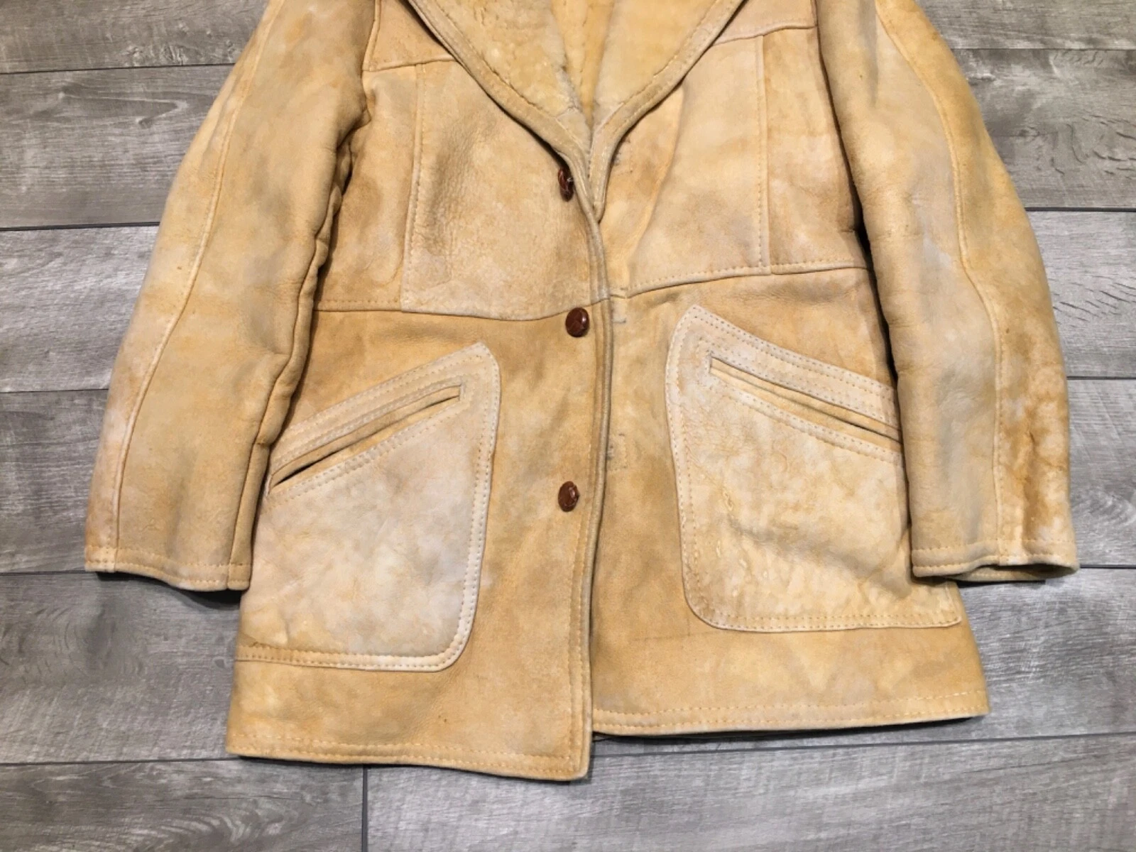 narrona vintage marlboro man shearling sheepskin bomber jacket