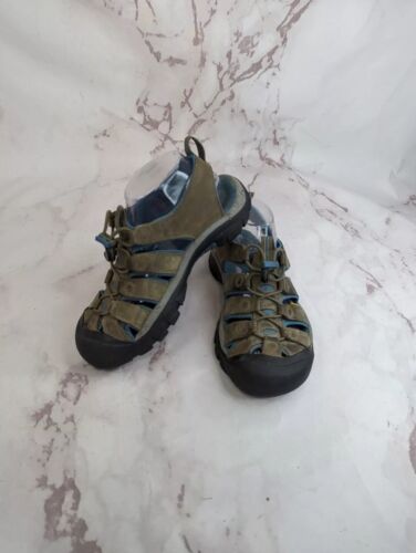 Keen Sandal Women 8.5 Newport Brown Blue  Leather 