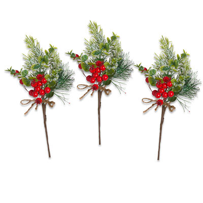 3 Pack of Winter Berry and Snow Crusted Pine Picks