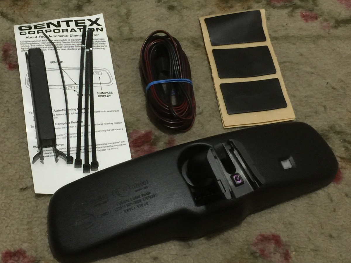 OEM Manual Dim Rear View Mirror For 2010-2012 Ford Mustang - Used, Grade B Condition