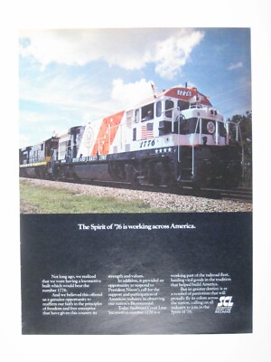 Seaboard Coast Line 1976 Spirit Of 76 Lokomotive Vintage Print Ad Bicentennial