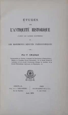 F Chabas / Études sur l'Antiquité Historique d'après les sources 1st ed 1872