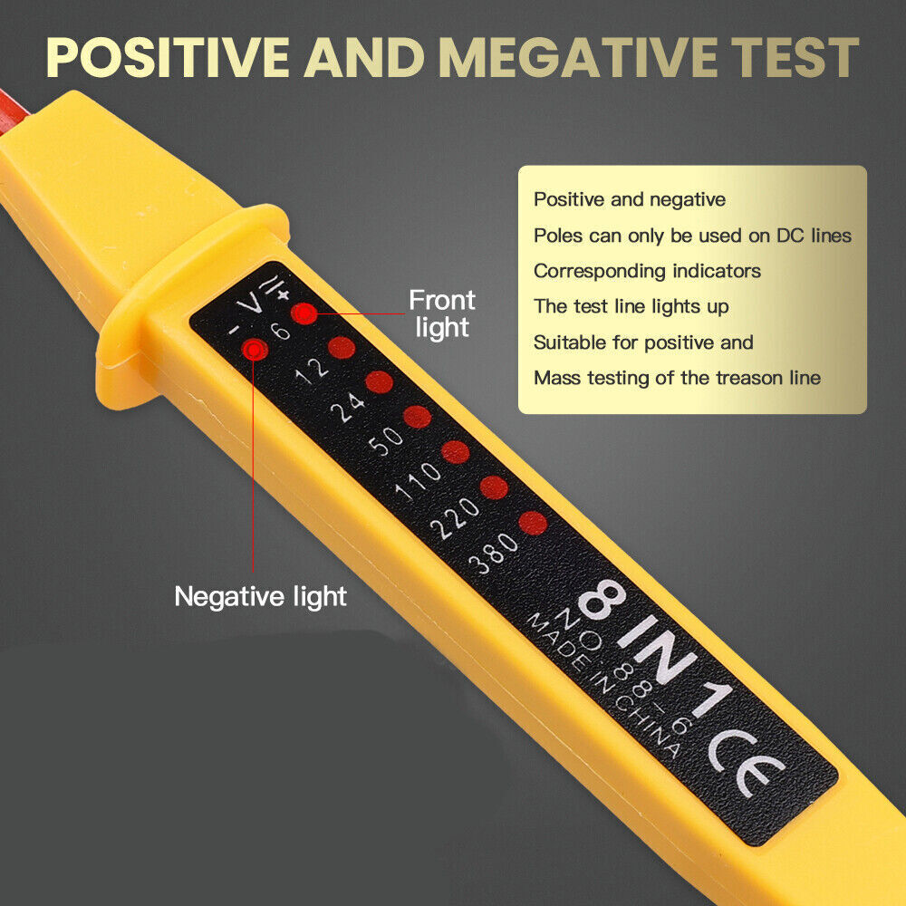 Digitaler Spannungsprüfer Mit Display - Berührungsloser Stromtester Mit LED Licht Rot
