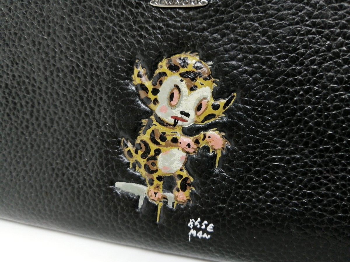 Coach コーチ　Gary Baseman コラボ　財布 COACH Gary Baseman Black Leather Wallet Rare Used | eBay
