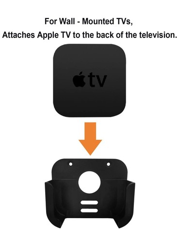 Supporto da parete Apple TV compatibile con 4a e 4k 5a generazione con custodia telecomando - Foto 5 di 7