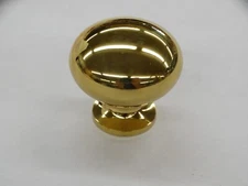 Vintage NOS Hafele # 134.46.805.SM Polished Brass 32mm Knobs Lot of 5