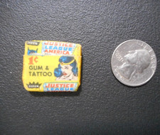 1960'S BUBBLE GUM TATTOO 1cent PACK FLEER  * WONDER WOMAN, SUPERMAN *