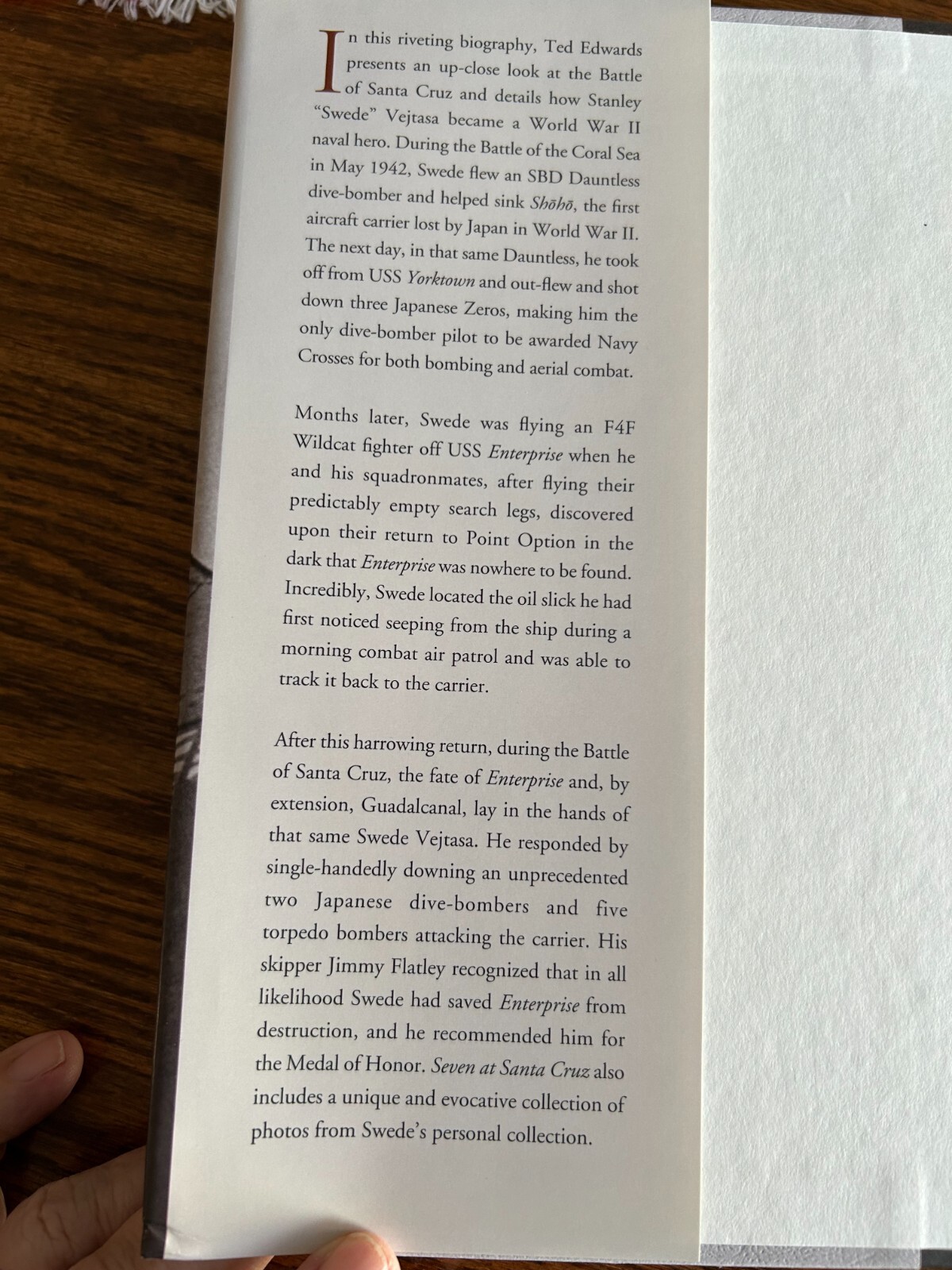 Seven at Santa Cruz Life of Stanley "Swede" Vejtasa 2018  Edwards Medal of Honor