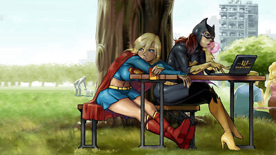 DC supergirl batgirl comics park playmat gaming mat