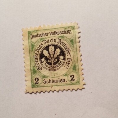 German Volksschatz Silesia Commemorate You Are A German Advertising Stamp