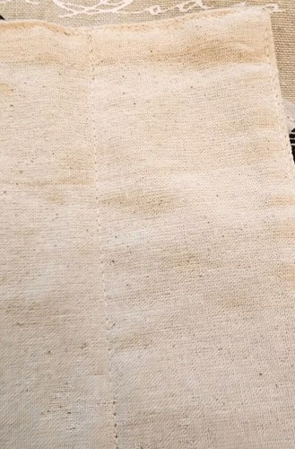 Runner da tavolo coniglietto cotone con scritta nero e bianco sfondo naturale 16x80" a quadri bufalo - Foto 5 di 14