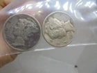 Mercury Dimes 1939 & 1942 No Mint Marks