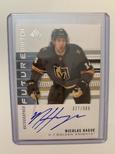 2019-20 SP AUTHENTIC Nicolas Hague FUTURE WATCH AUTO RC 327/999