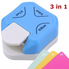 3 in 1 Corner Rounder Punch Round Corner Trimmer Cutter 4/ 7/10mm Paper Craft