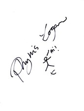 Phyllis Logan Signed Autographed Hand Drawn Sketch Downton Abbey Lovejoy COA VD