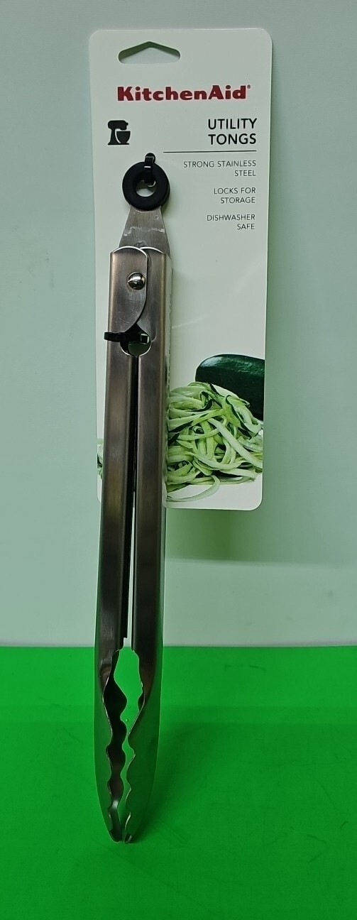 KitchenAid stainless steel locking utility tongs eBay